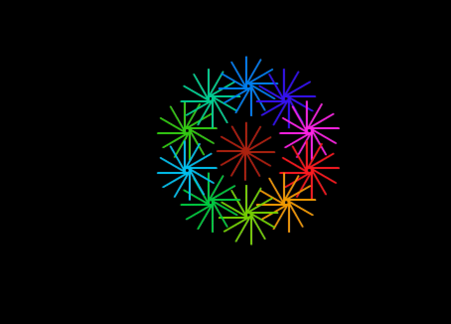 Pinwheel wreath animation